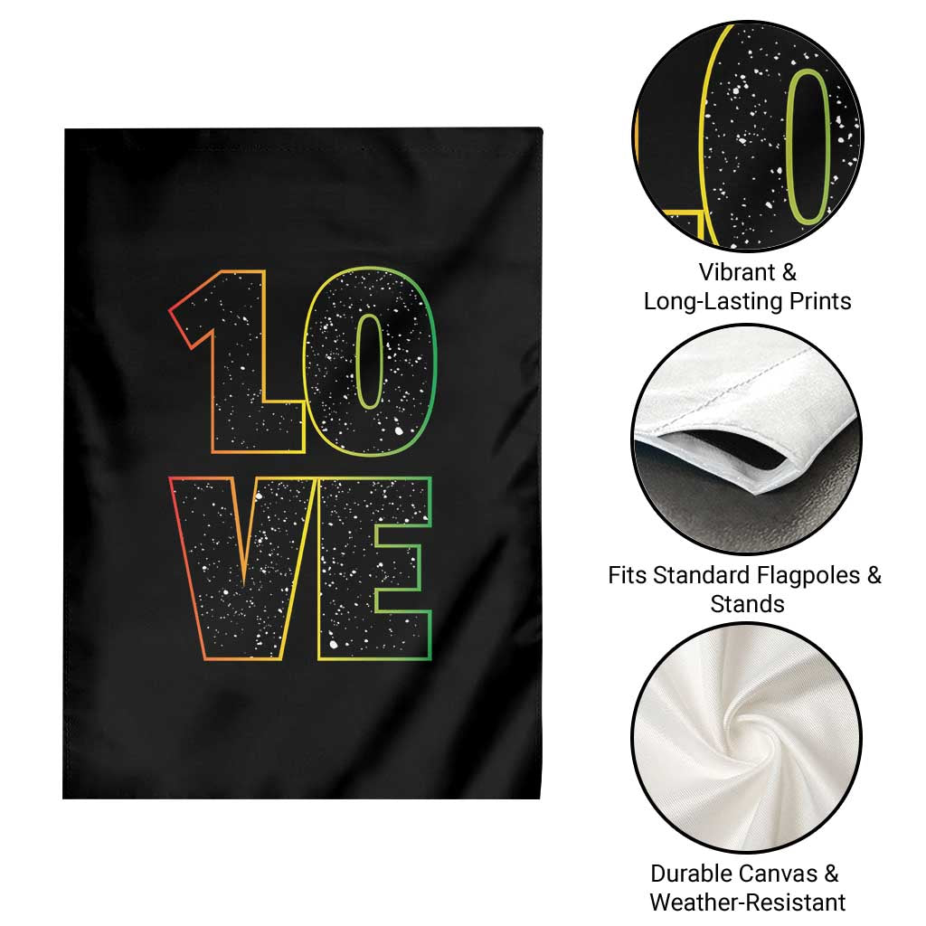 One Love Jamaican Rasta Reggage Music Garden Flag TS10 Print Your Wear