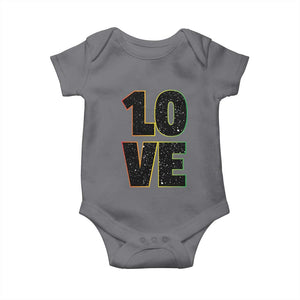 One Love Jamaican Rasta Reggage Music Baby Onesie TS10 Charcoal Print Your Wear