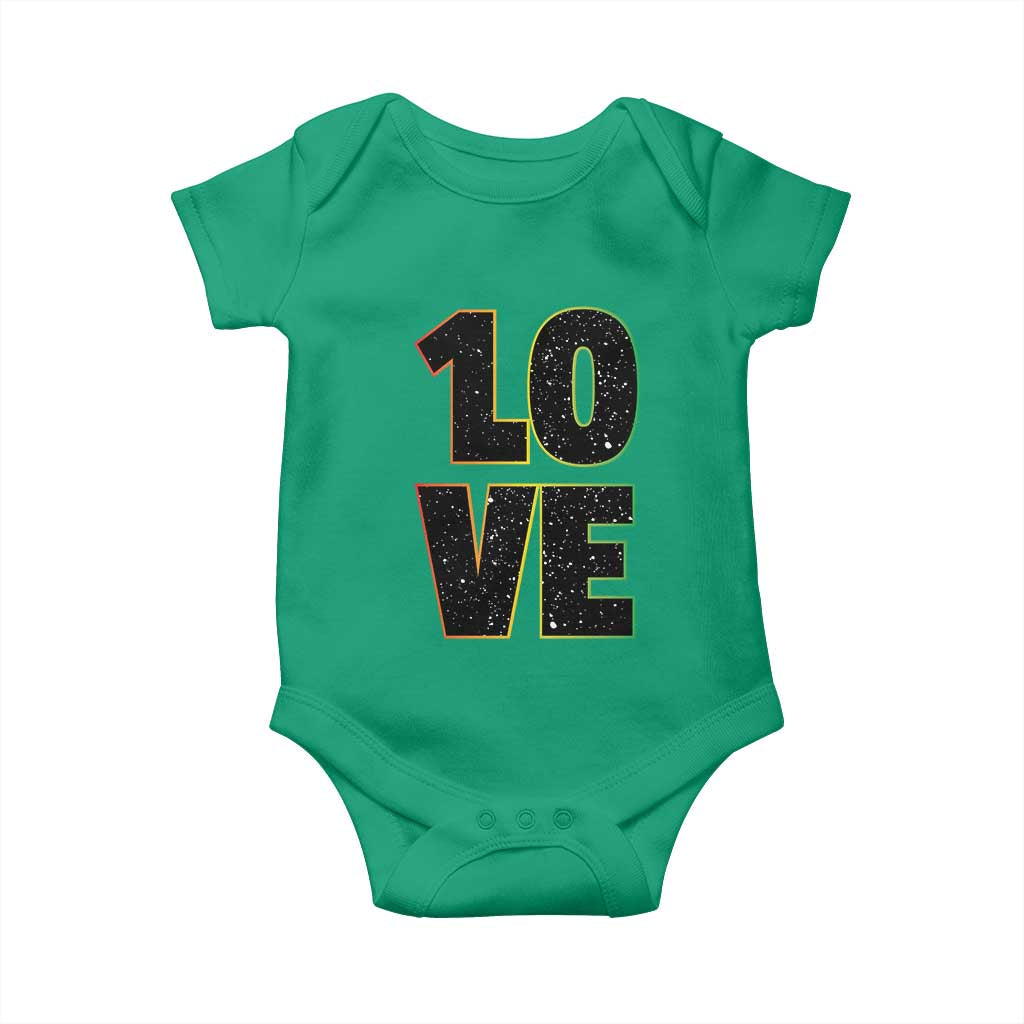 One Love Jamaican Rasta Reggage Music Baby Onesie TS10 Irish Green Print Your Wear