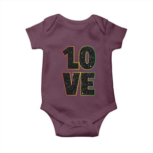 One Love Jamaican Rasta Reggage Music Baby Onesie TS10 Maroon Print Your Wear