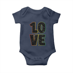 One Love Jamaican Rasta Reggage Music Baby Onesie TS10 Navy Print Your Wear