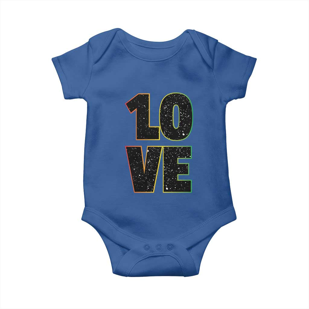 One Love Jamaican Rasta Reggage Music Baby Onesie TS10 Royal Blue Print Your Wear
