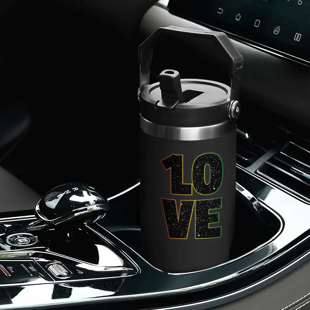 One Love Jamaican Rasta Reggage Music Flip Straw Tumbler TS10 Print Your Wear