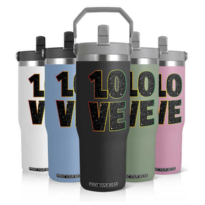 One Love Jamaican Rasta Reggage Music Flip Straw Tumbler TS10 Print Your Wear