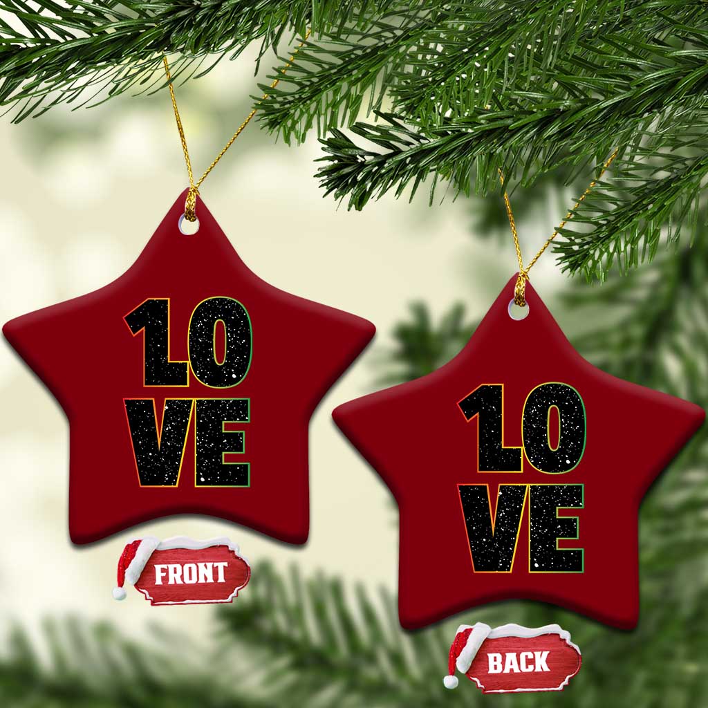 One Love Jamaican Rasta Reggage Music Ceramic Ornament TS10 Print Your Wear