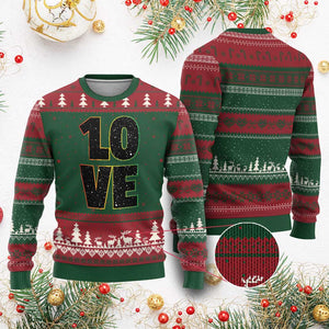 One Love Jamaican Rasta Reggage Music Ugly Christmas Sweater TS10 Red Green Print Your Wear