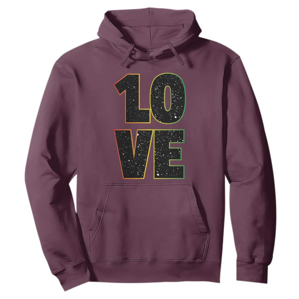 One Love Jamaican Rasta Reggage Music Hoodie TS10 Maroon Print Your Wear