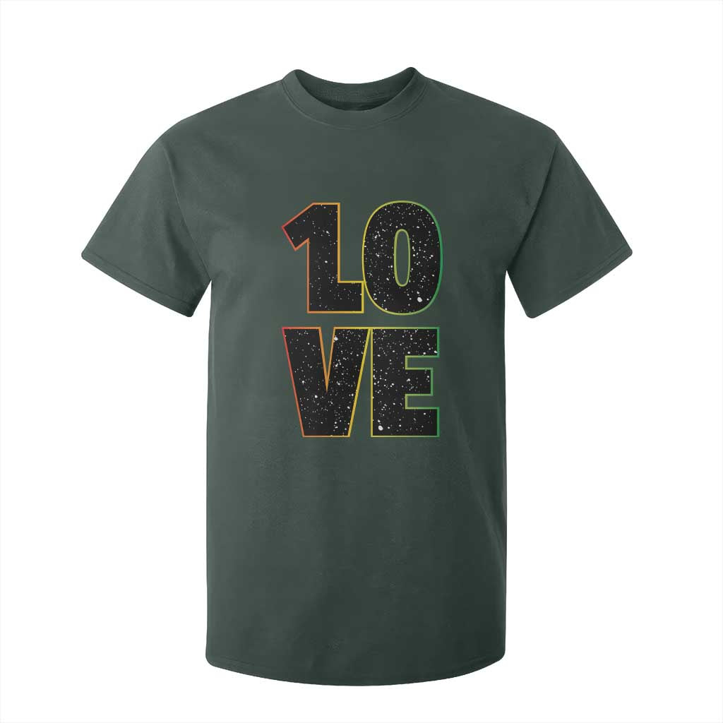 One Love Jamaican Rasta Reggage Music T Shirt For Kid TS10 Dark Forest Green Print Your Wear
