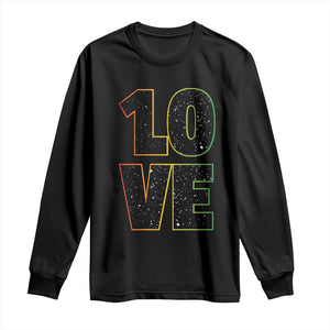One Love Jamaican Rasta Reggage Music Long Sleeve Shirt TS10 Black Print Your Wear