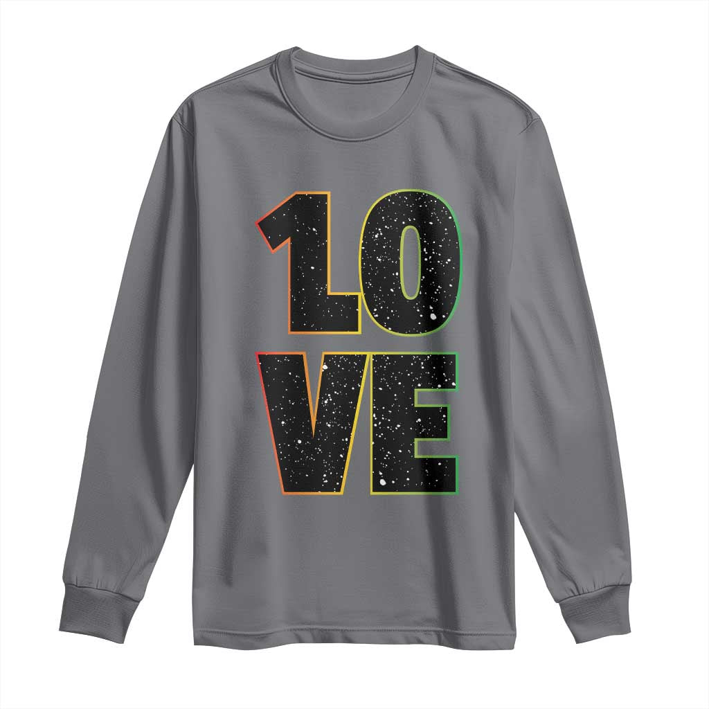 One Love Jamaican Rasta Reggage Music Long Sleeve Shirt TS10 Charcoal Print Your Wear
