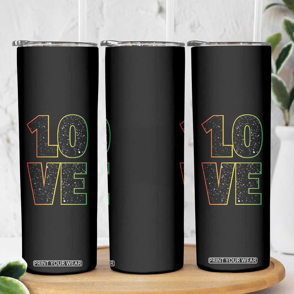 One Love Jamaican Rasta Reggage Music Skinny Tumbler TS10 Print Your Wear