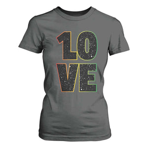 One Love Jamaican Rasta Reggage Music T Shirt For Women TS10 Dark Heather Print Your Wear