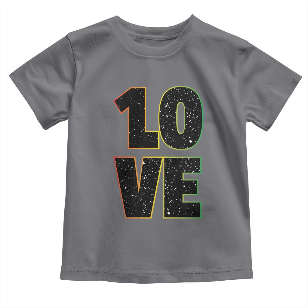 One Love Jamaican Rasta Reggage Music Toddler T Shirt TS10 Charcoal Print Your Wear