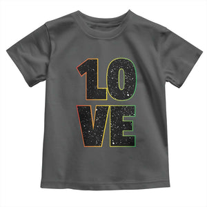 One Love Jamaican Rasta Reggage Music Toddler T Shirt TS10 Dark Heather Print Your Wear