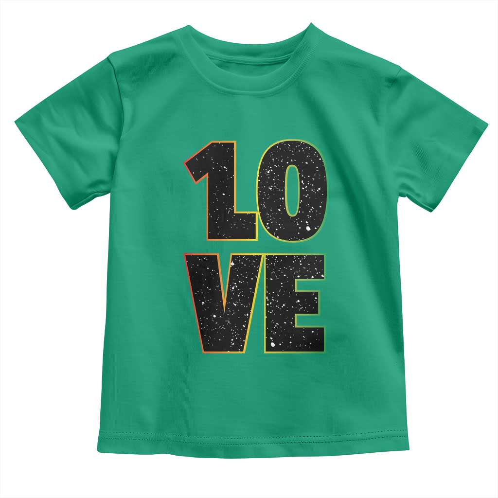 One Love Jamaican Rasta Reggage Music Toddler T Shirt TS10 Irish Green Print Your Wear