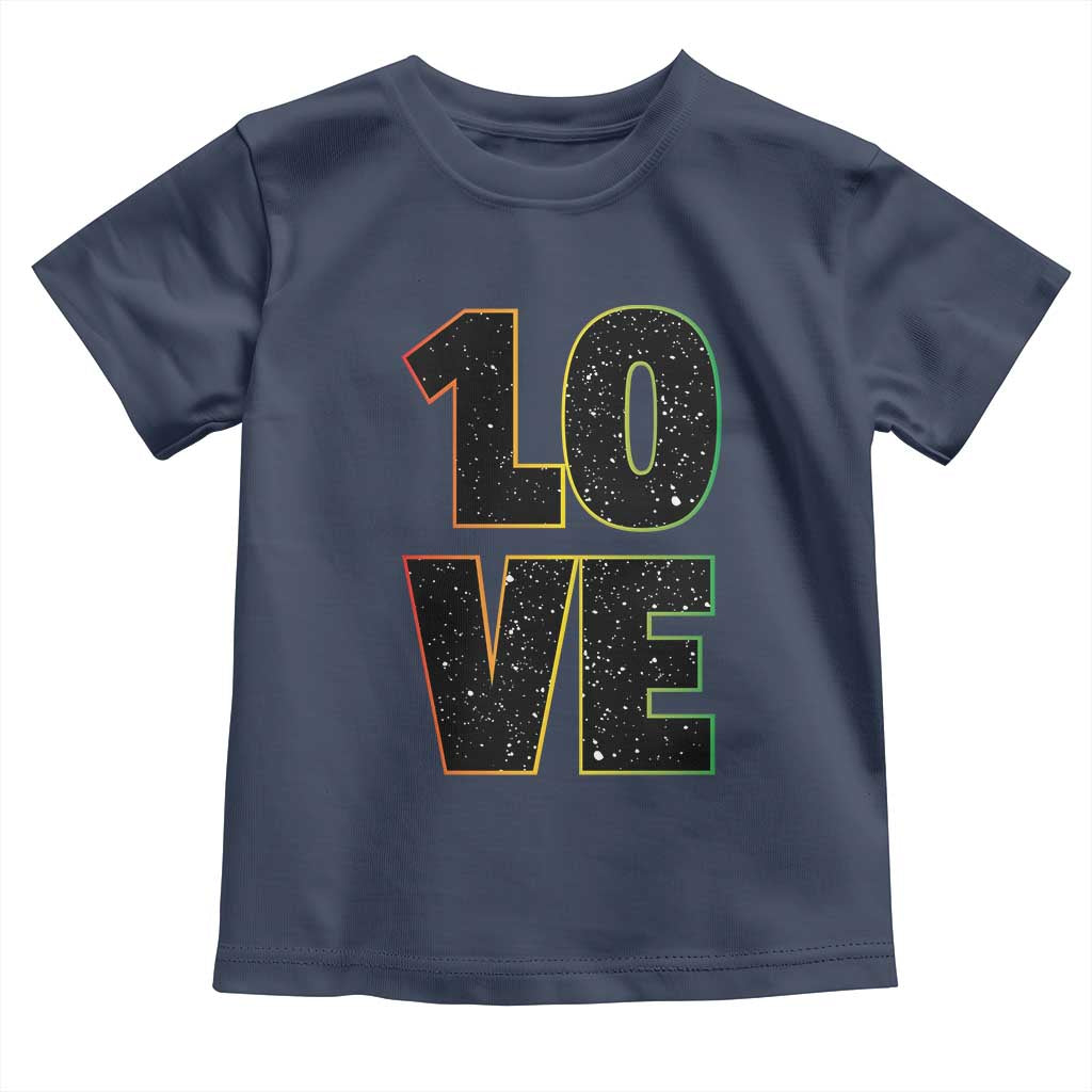 One Love Jamaican Rasta Reggage Music Toddler T Shirt TS10 Navy Print Your Wear