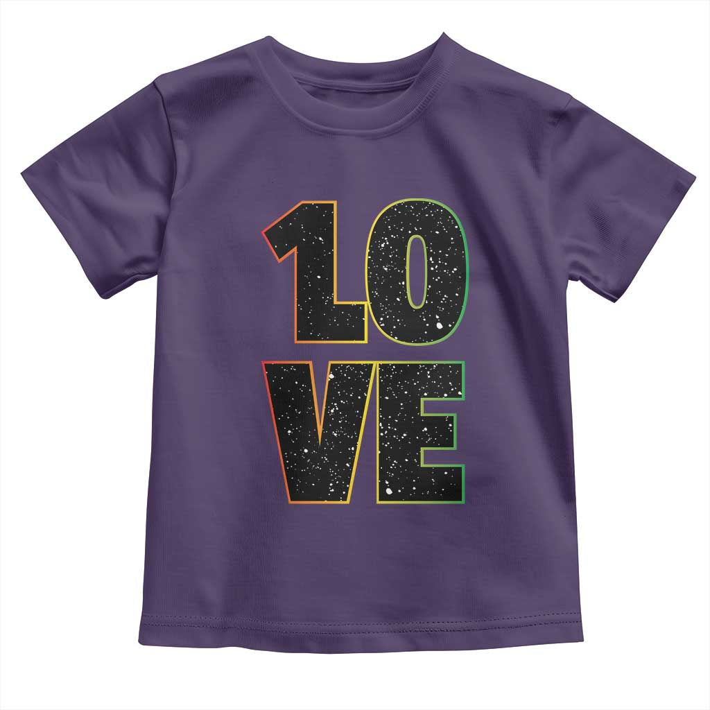 One Love Jamaican Rasta Reggage Music Toddler T Shirt TS10 Purple Print Your Wear
