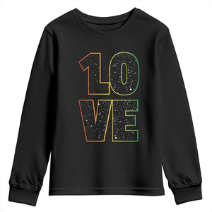 One Love Jamaican Rasta Reggage Music Youth Sweatshirt TS10 Black Print Your Wear
