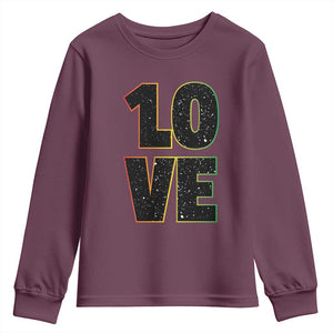 One Love Jamaican Rasta Reggage Music Youth Sweatshirt TS10 Maroon Print Your Wear