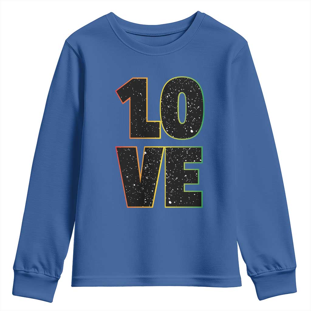 One Love Jamaican Rasta Reggage Music Youth Sweatshirt TS10 Royal Blue Print Your Wear
