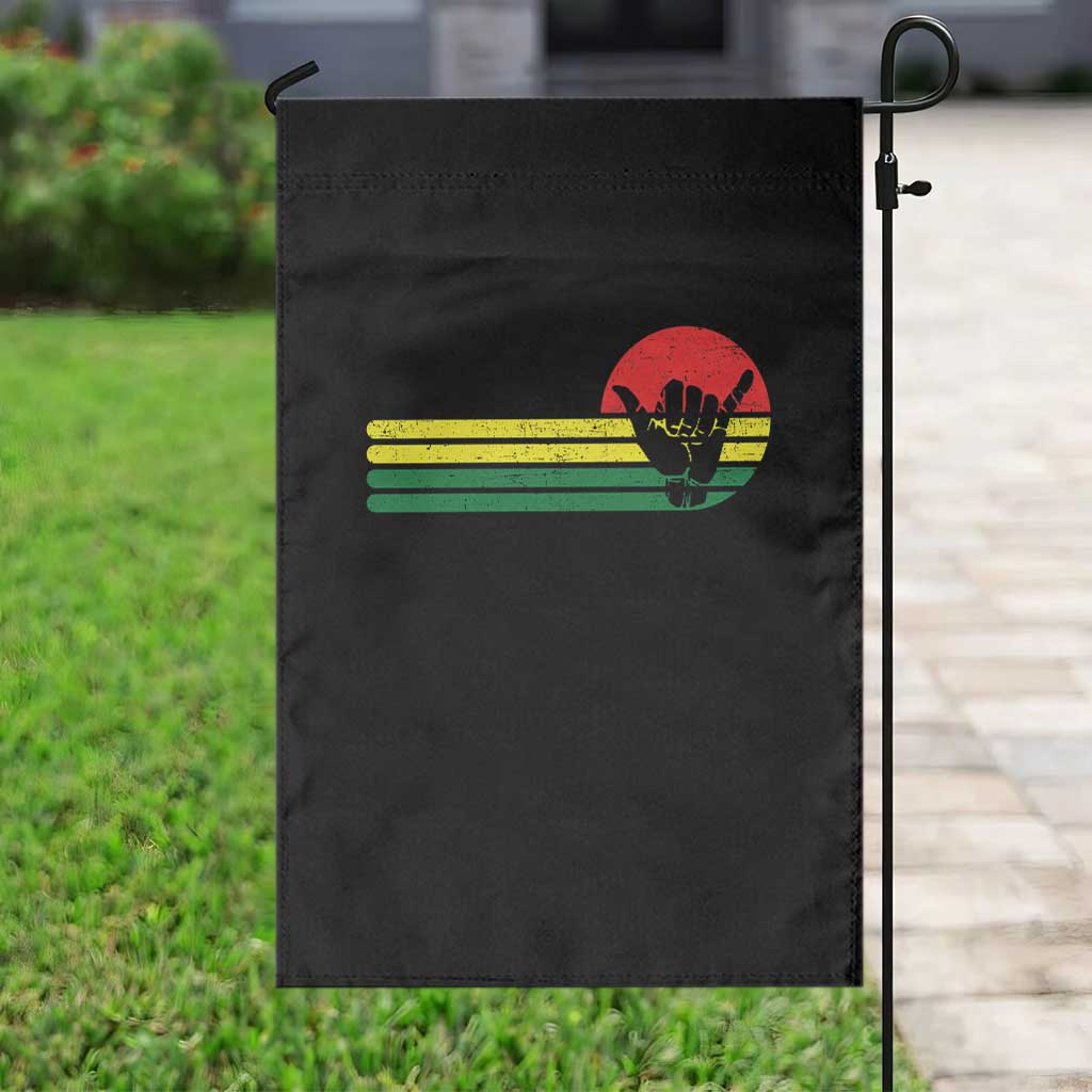 Rasta Reggae Shaka Hand Garden Flag Retro Vintage Jamaica Flag Rasta Hawaii Shaka Sign TS10 Print Your Wear