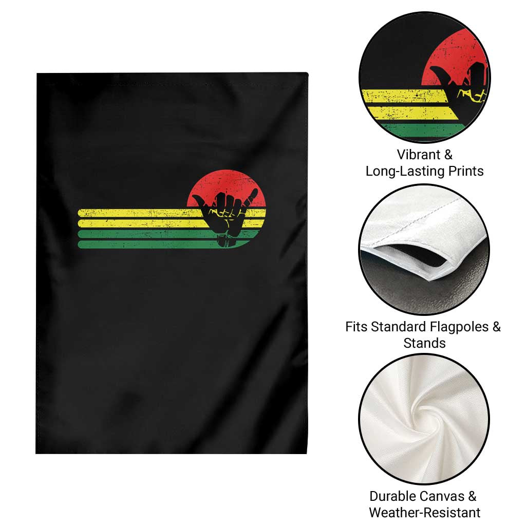 Rasta Reggae Shaka Hand Garden Flag Retro Vintage Jamaica Flag Rasta Hawaii Shaka Sign TS10 Print Your Wear