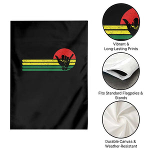 Rasta Reggae Shaka Hand Garden Flag Retro Vintage Jamaica Flag Rasta Hawaii Shaka Sign TS10 Print Your Wear