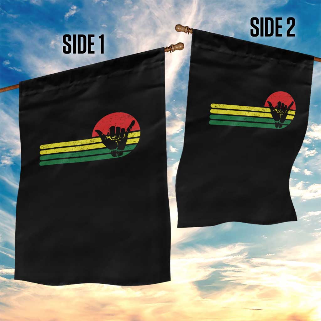 Rasta Reggae Shaka Hand Garden Flag Retro Vintage Jamaica Flag Rasta Hawaii Shaka Sign TS10 Print Your Wear
