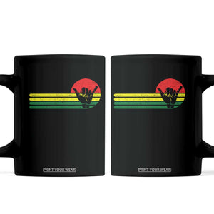 Rasta Reggae Shaka Hand Coffee Mug Retro Vintage Jamaica Flag Rasta Hawaii Shaka Sign TS10 Black Print Your Wear