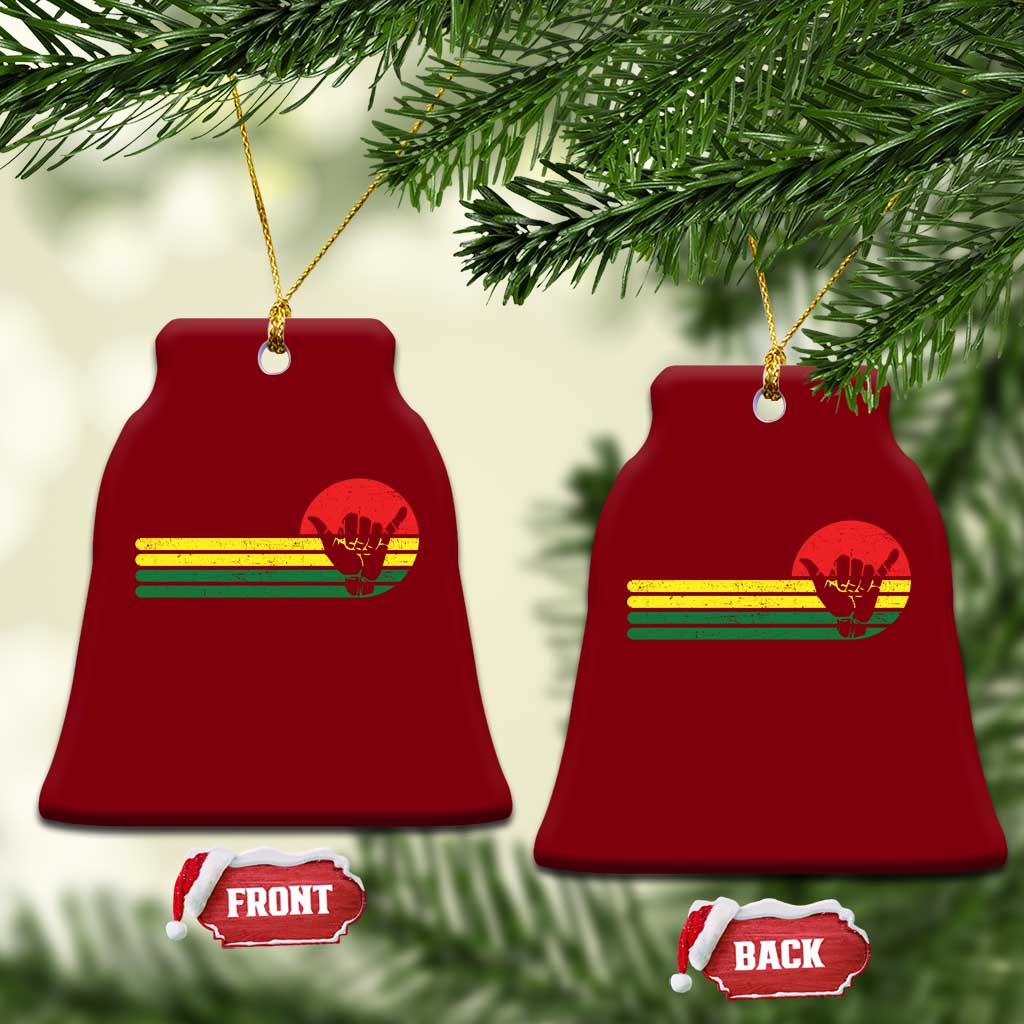 Rasta Reggae Shaka Hand Ceramic Ornament Retro Vintage Jamaica Flag Rasta Hawaii Shaka Sign TS10 Print Your Wear