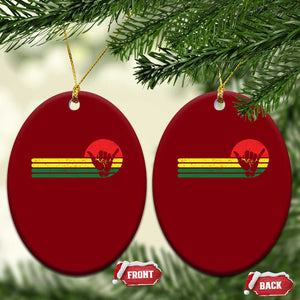 Rasta Reggae Shaka Hand Ceramic Ornament Retro Vintage Jamaica Flag Rasta Hawaii Shaka Sign TS10 Print Your Wear