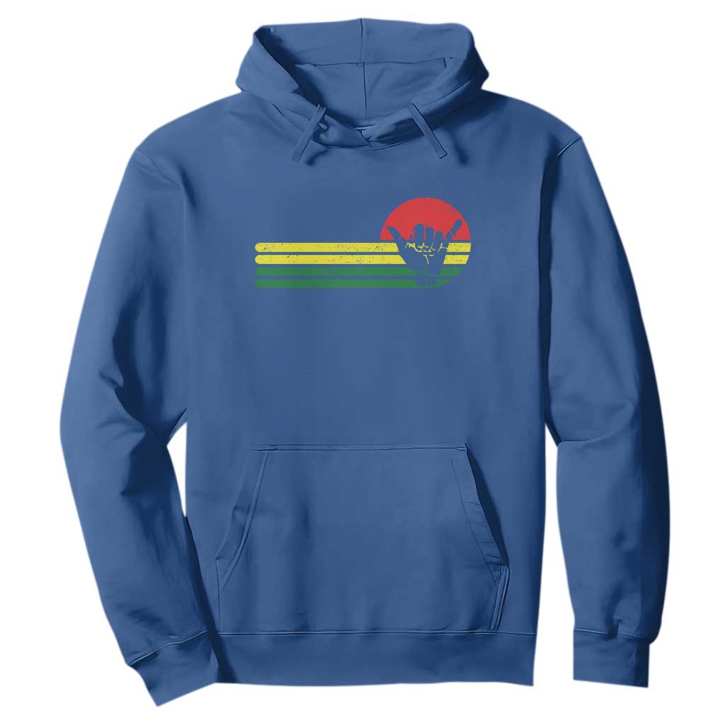 Rasta Reggae Shaka Hand Hoodie Retro Vintage Jamaica Flag Rasta Hawaii Shaka Sign TS10 Royal Blue Print Your Wear