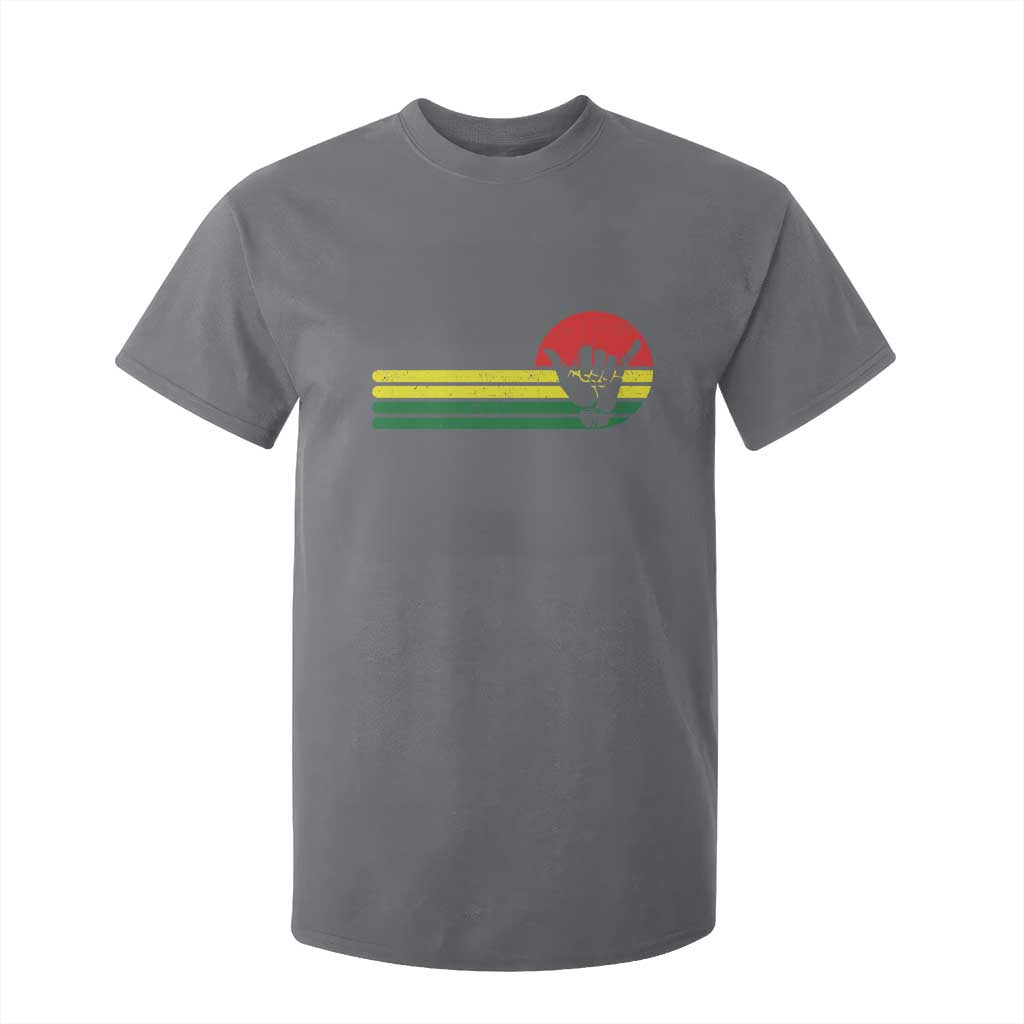 Rasta Reggae Shaka Hand T Shirt For Kid Retro Vintage Jamaica Flag Rasta Hawaii Shaka Sign TS10 Charcoal Print Your Wear