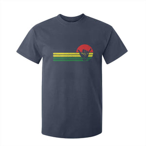 Rasta Reggae Shaka Hand T Shirt For Kid Retro Vintage Jamaica Flag Rasta Hawaii Shaka Sign TS10 Navy Print Your Wear