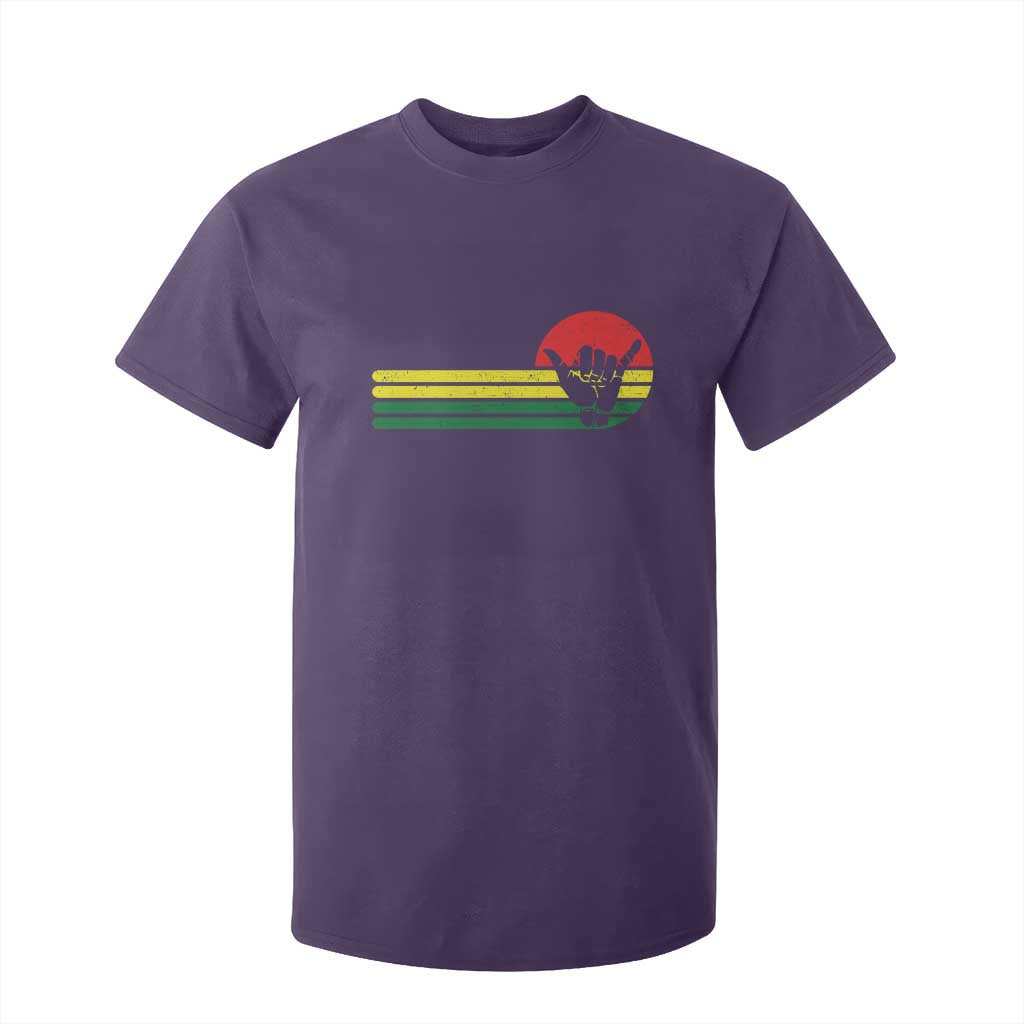 Rasta Reggae Shaka Hand T Shirt For Kid Retro Vintage Jamaica Flag Rasta Hawaii Shaka Sign TS10 Purple Print Your Wear
