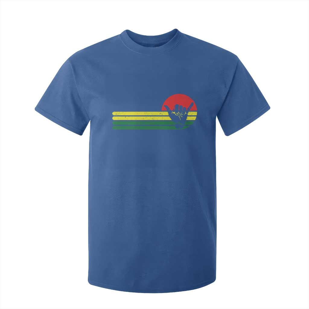 Rasta Reggae Shaka Hand T Shirt For Kid Retro Vintage Jamaica Flag Rasta Hawaii Shaka Sign TS10 Royal Blue Print Your Wear