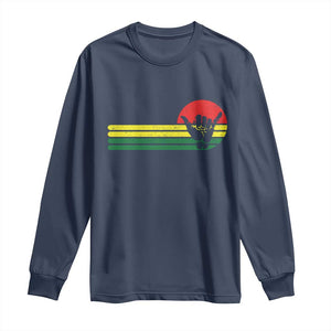 Rasta Reggae Shaka Hand Long Sleeve Shirt Retro Vintage Jamaica Flag Rasta Hawaii Shaka Sign TS10 Navy Print Your Wear