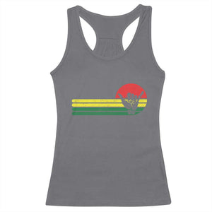 Rasta Reggae Shaka Hand Racerback Tank Top Retro Vintage Jamaica Flag Rasta Hawaii Shaka Sign TS10 Charcoal Print Your Wear