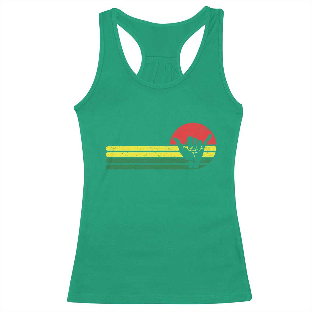 Rasta Reggae Shaka Hand Racerback Tank Top Retro Vintage Jamaica Flag Rasta Hawaii Shaka Sign TS10 Irish Green Print Your Wear
