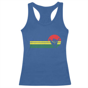 Rasta Reggae Shaka Hand Racerback Tank Top Retro Vintage Jamaica Flag Rasta Hawaii Shaka Sign TS10 Royal Blue Print Your Wear
