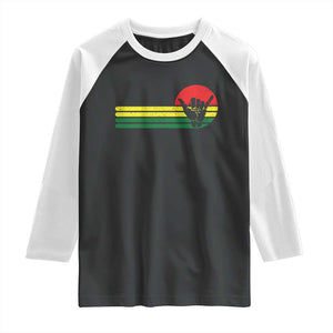 Rasta Reggae Shaka Hand Raglan Shirt Retro Vintage Jamaica Flag Rasta Hawaii Shaka Sign TS10 Black White Print Your Wear
