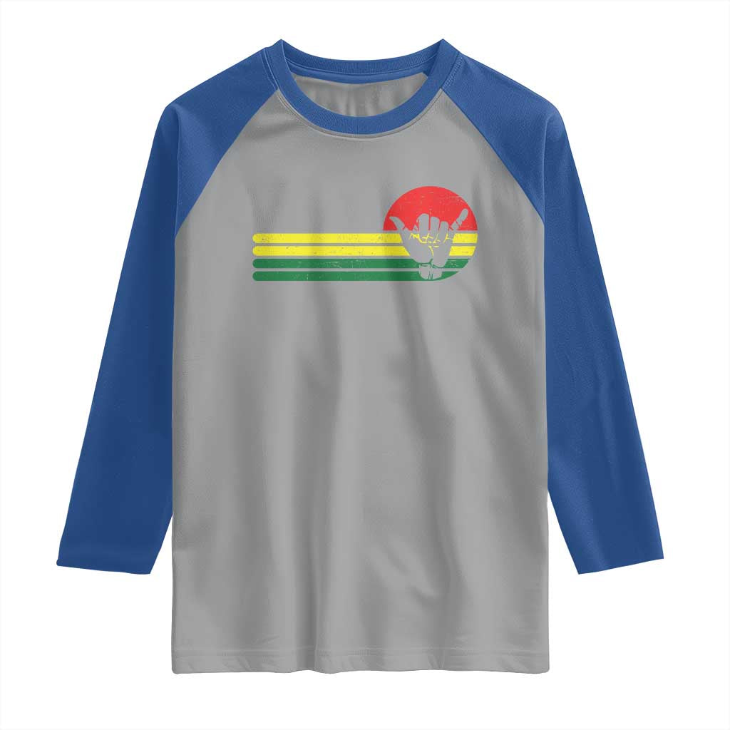 Rasta Reggae Shaka Hand Raglan Shirt Retro Vintage Jamaica Flag Rasta Hawaii Shaka Sign TS10 Sport Gray Royal Print Your Wear