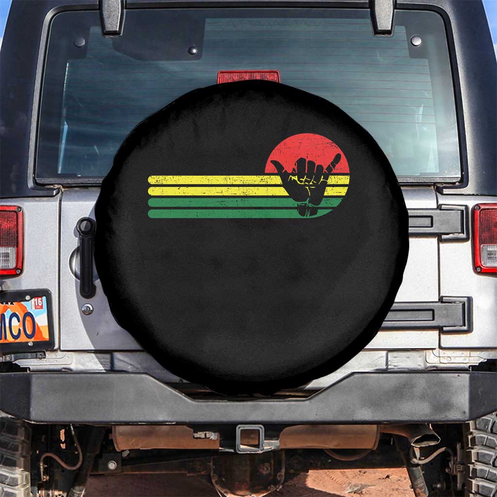 Rasta Reggae Shaka Hand Spare Tire Cover Retro Vintage Jamaica Flag Rasta Hawaii Shaka Sign TS10 No hole Black Print Your Wear