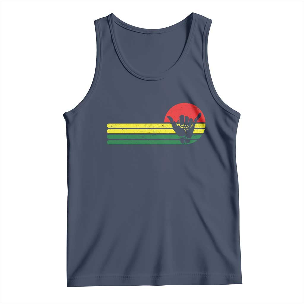 Rasta Reggae Shaka Hand Tank Top Retro Vintage Jamaica Flag Rasta Hawaii Shaka Sign TS10 Navy Print Your Wear