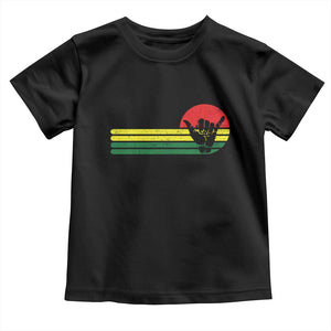 Rasta Reggae Shaka Hand Toddler T Shirt Retro Vintage Jamaica Flag Rasta Hawaii Shaka Sign TS10 Black Print Your Wear