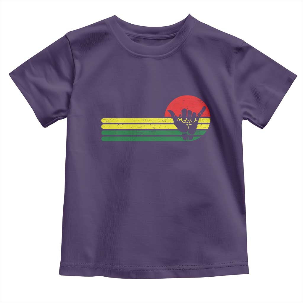 Rasta Reggae Shaka Hand Toddler T Shirt Retro Vintage Jamaica Flag Rasta Hawaii Shaka Sign TS10 Purple Print Your Wear