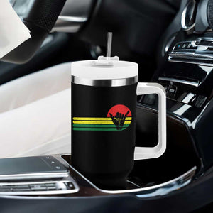 Rasta Reggae Shaka Hand Tumbler With Handle Retro Vintage Jamaica Flag Rasta Hawaii Shaka Sign TS10 Print Your Wear