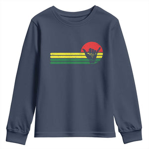Rasta Reggae Shaka Hand Youth Sweatshirt Retro Vintage Jamaica Flag Rasta Hawaii Shaka Sign TS10 Navy Print Your Wear
