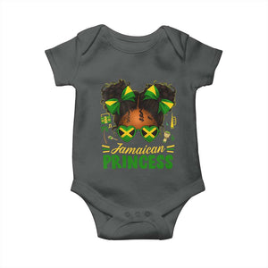 Jamaica Princess Baby Onesie Proud Jamaican Afro Black Girls Jamaica Flag Pride TS10 Dark Heather Print Your Wear