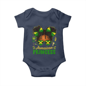 Jamaica Princess Baby Onesie Proud Jamaican Afro Black Girls Jamaica Flag Pride TS10 Navy Print Your Wear